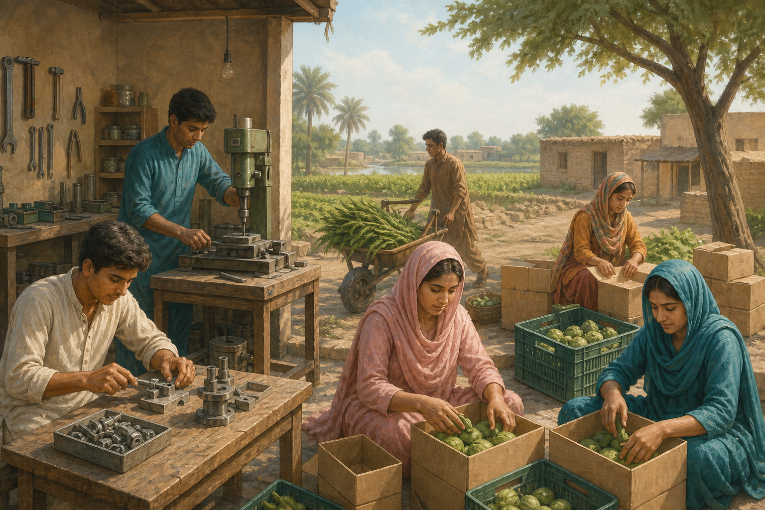 دیہی سندھ کے ایس ایم ایز کے لیے یونیدو، سیڈف کی 3.5 کروڑ روپے تک گرانٹ اسکیم — نمائشی تصویر