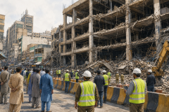 گل پلازہ آتشزدگی کیس: سندھ حکومت نے سول ڈیفنس کے دو افسران برطرف کر دیے — نمائشی تصویر