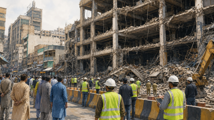 گل پلازہ آتشزدگی کیس: سندھ حکومت نے سول ڈیفنس کے دو افسران برطرف کر دیے — نمائشی تصویر
