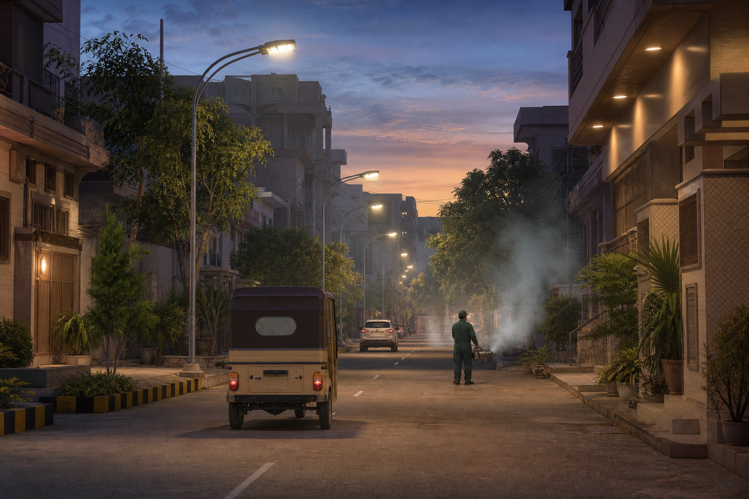 کراچی میں ربیع الاول کے لیے 500 جدید اسٹریٹ لائٹس اور 50 فومیگیشن مشینیں فراہم — نمائشی تصویر